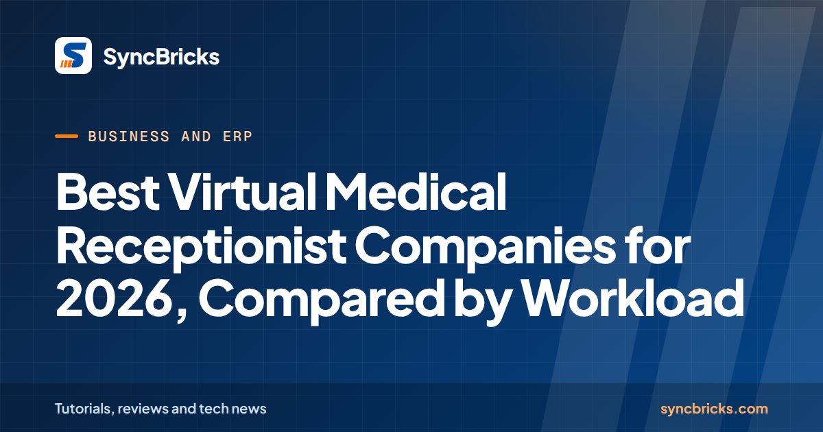 Best Virtual Medical Receptionist Companies for 2026, Compared by Workload: SyncBricks cover