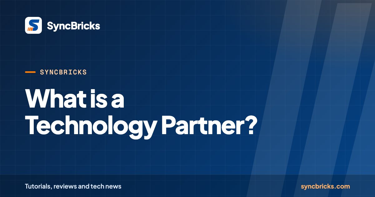 What is a Technology Partner?: SyncBricks cover