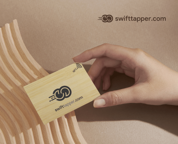 NFC Business Card Bamboo Wooden