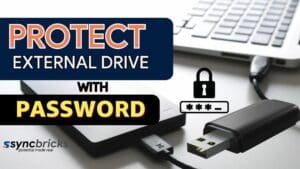 how to pretect external disk with password