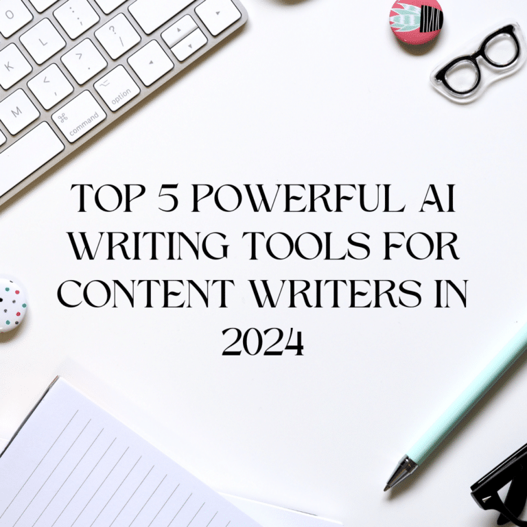 Top 5 ai tools for content writers in 2024