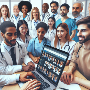 Healthcare professional using Carepatron EHR software